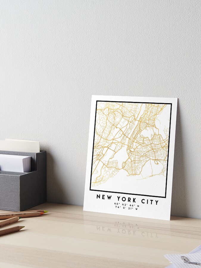 Thumbnail 1 von 2, Galeriedruck, New York in Gold designt und verkauft von deificusArt.