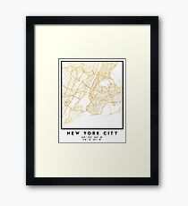 NEW YORK CITY NEW YORK CITY STREET MAP ART Framed Print