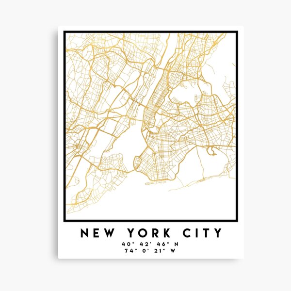 New York in Gold Leinwanddruck