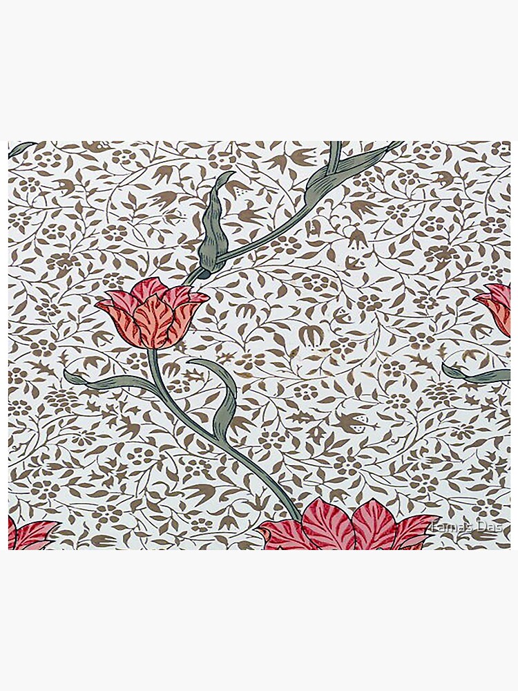 William Morris Garden Tulip pattern , Victorian Pink Floral Victorian,  vintage, art nouveau, William Morris art, wallpaper, Morris, Morris  William,