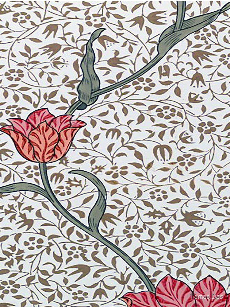 William Morris Garden Tulip pattern , Victorian Pink Floral