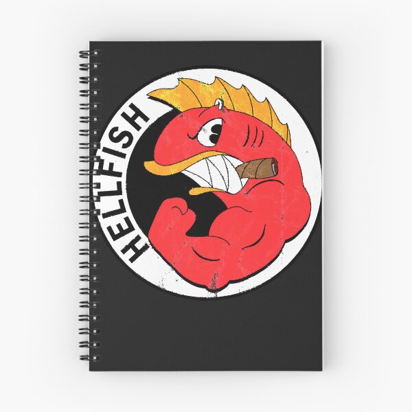 Item preview, The flying hellfish logo active t shirt designed and sold by katiaros133.