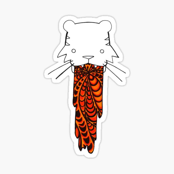 Tiger Got Sick of Stripes Sticker