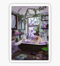 Modern Male Witch Bathroom Sticker