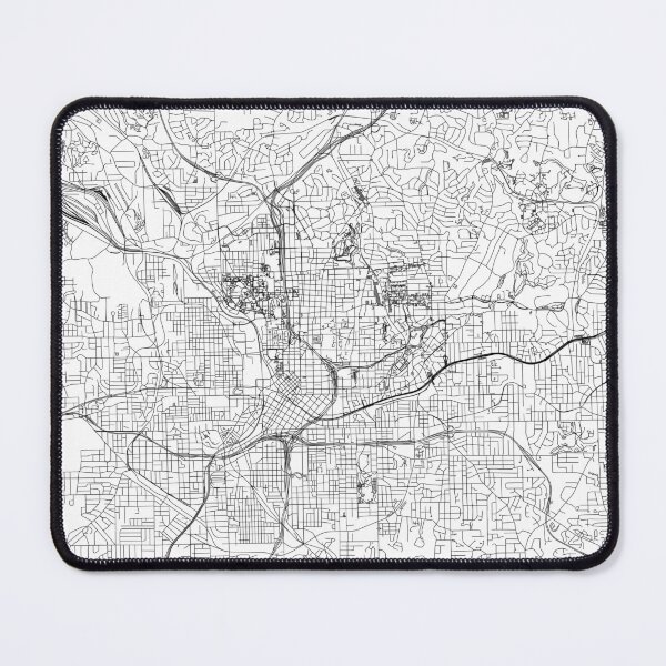 Item preview, Atlanta White Map designed and sold by multiplicitymap.