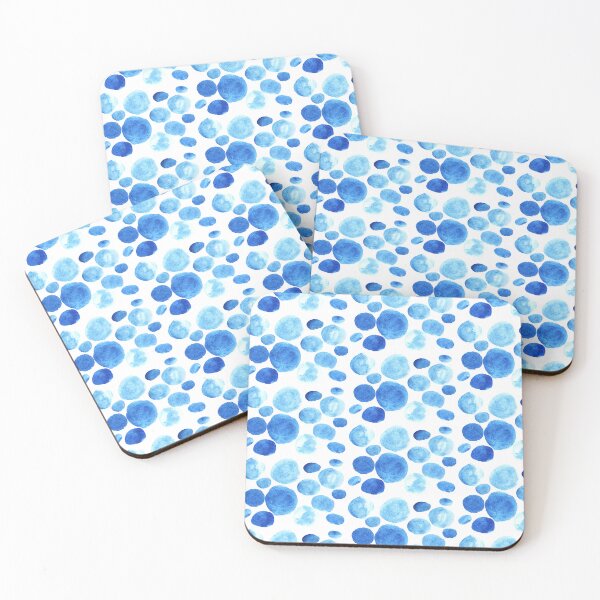 Item preview, Blue dot watercolor pattern designed and sold by lausn.