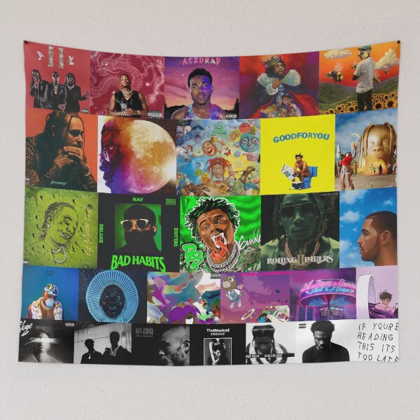 Item preview, album cover collage, country music collage Tapestry designed and sold by AZA990.