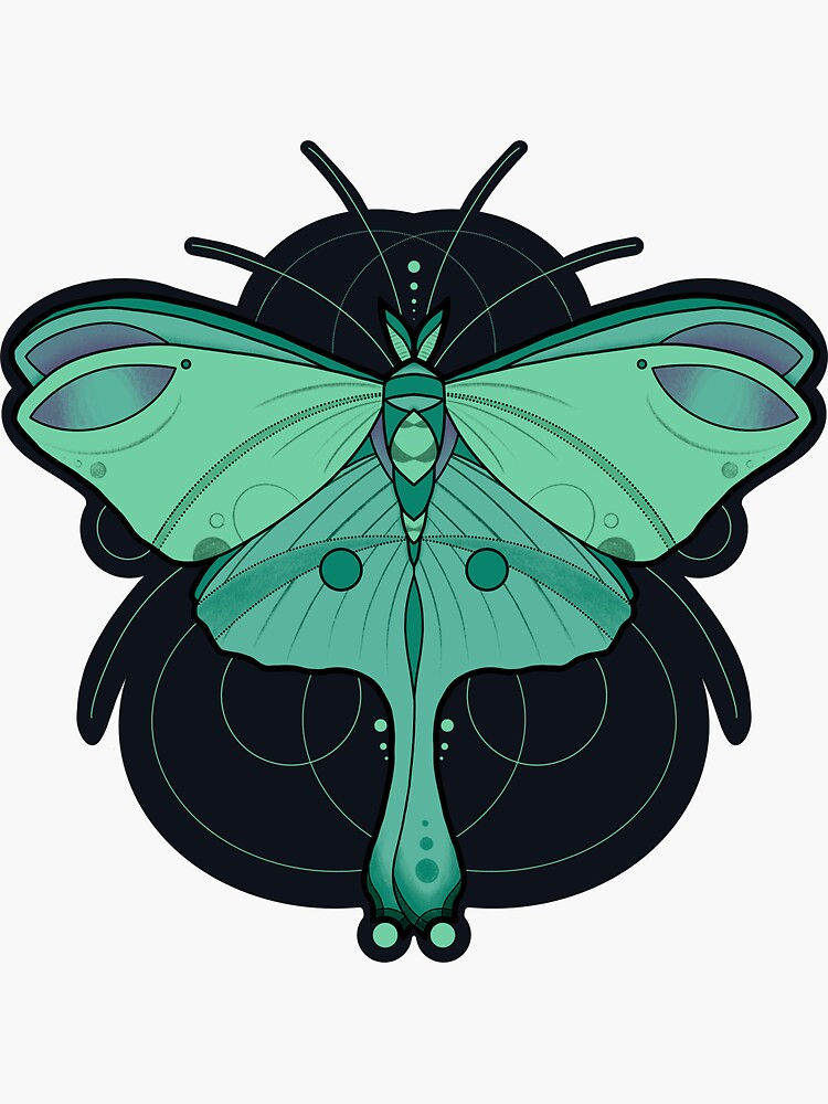 Magical Boho Moth Sticker