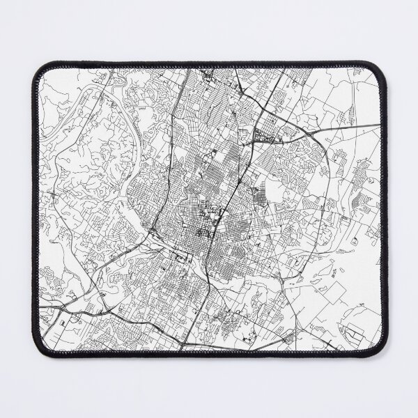 Item preview, Austin White Map designed and sold by multiplicitymap.
