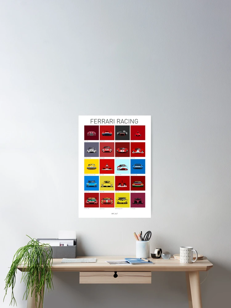 Thumbnail 2 of 3, Poster, Ferrari-Racing designed and sold by Alt_ Illustrations.