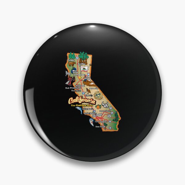 Artikelvorschau, Vintage California State Map mit Bildern entworfen und verkauft von Annakilohi.