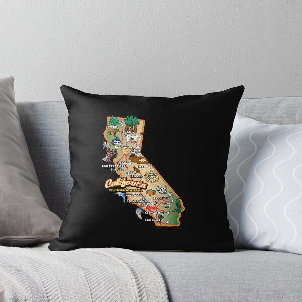 Item preview, Vintage California State Map with Pictures  designed and sold by Annakilohi.
