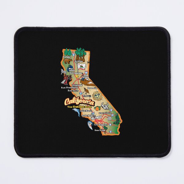 Item preview, Vintage California State Map with Pictures designed and sold by Annakilohi.