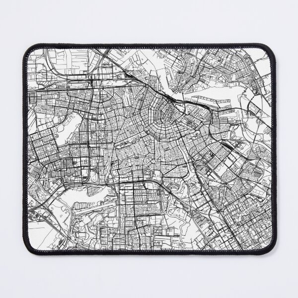 Item preview, Amsterdam White Map designed and sold by multiplicitymap.