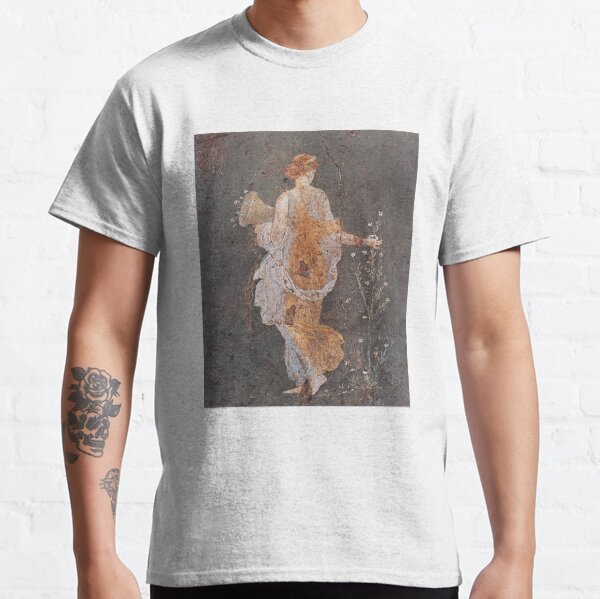 Desconocida Flora mujer recogiendo flores - pintura mural romana de Pompeya AD Camiseta clásica