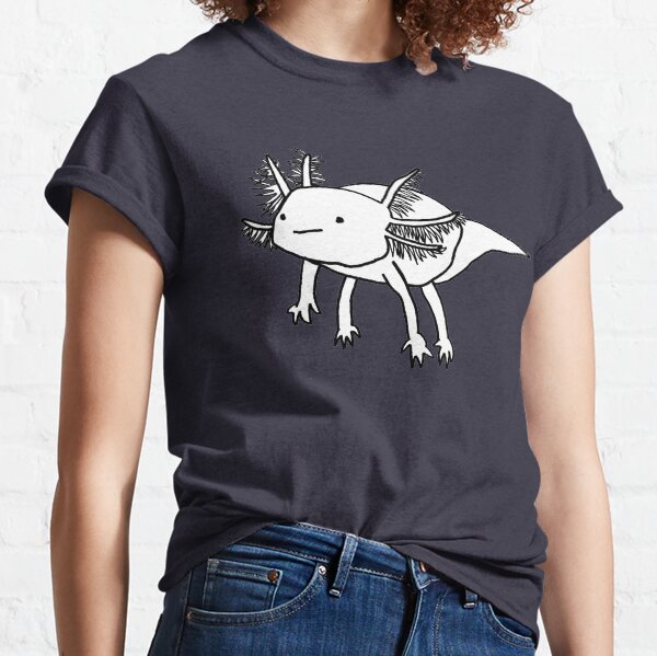 Cute happy floaty axolotl Classic T-Shirt