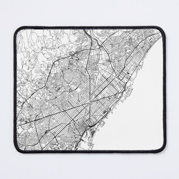 Item preview, Barcelona White Map designed and sold by multiplicitymap.