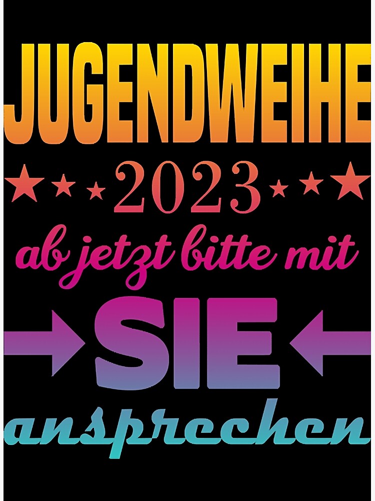 "Jugendweihe 2023 " Poster for Sale by MrsBon4783749 | Redbubble