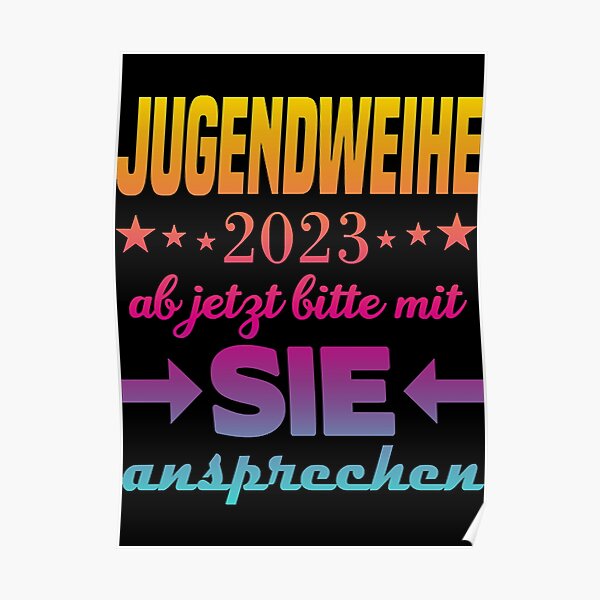 "Jugendweihe 2023 " Poster for Sale by MrsBon4783749 | Redbubble