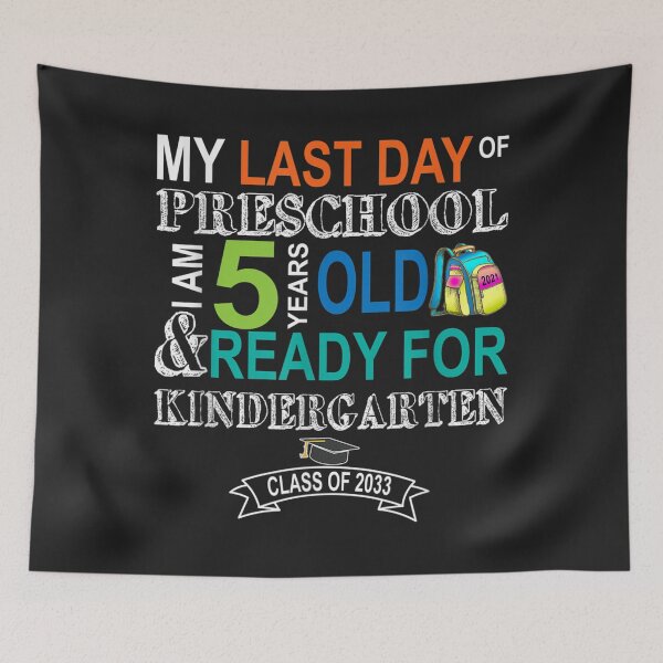 Item preview, My last day of preschool i am 5 years old TShirt47 designed and sold by virnmjan.