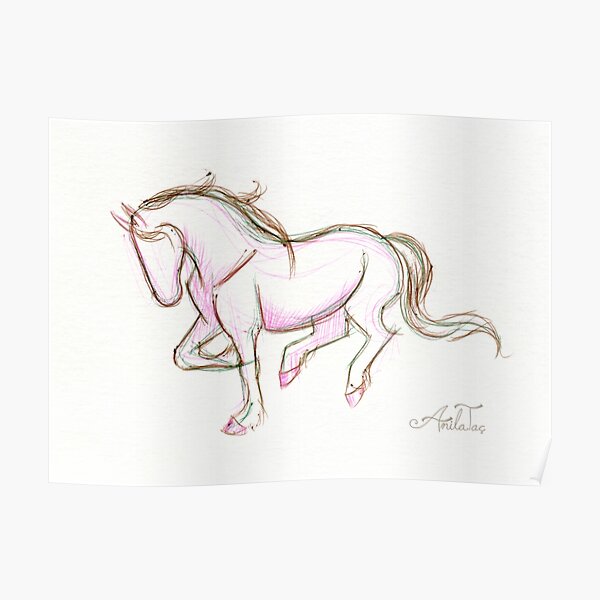 pink spring horse