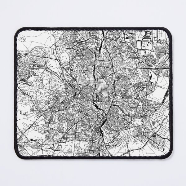 Item preview, Madrid White Map designed and sold by multiplicitymap.