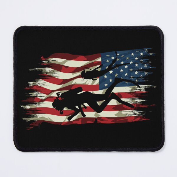 Item preview, Scuba Diver with American Flag designed and sold by bangdoom.