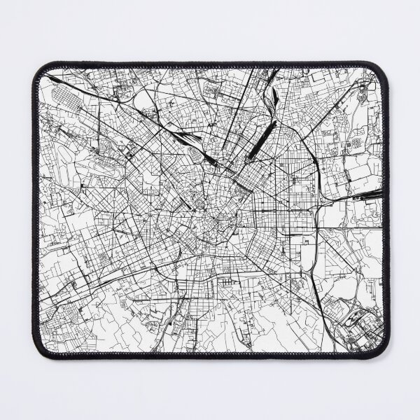 Item preview, Milan White Map designed and sold by multiplicitymap.
