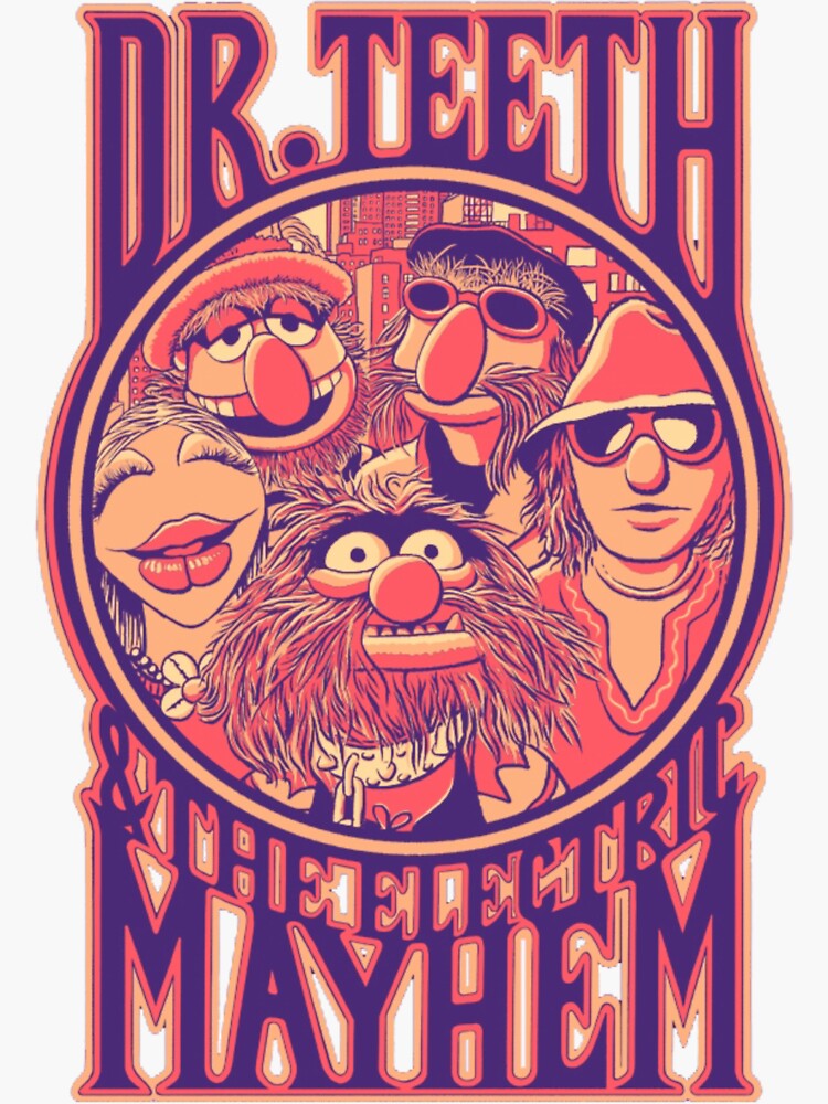 "Dr Teeth and The Electric Mayhem LOGO" Sticker for Sale by