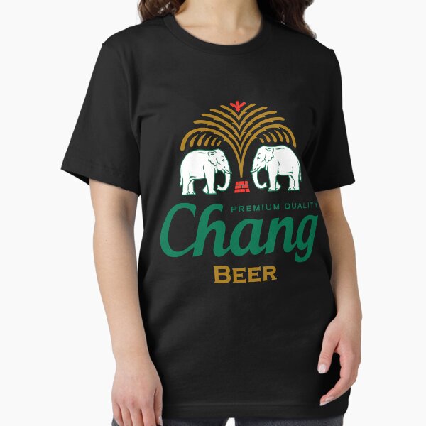 Item preview, Thailand chang beer bottle label เบียร์ ช้าง essential t shirt designed and sold by lakelachle5703.