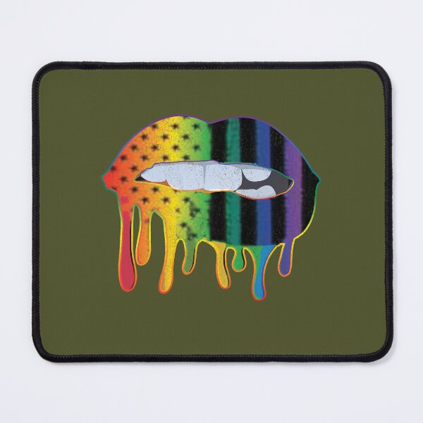 Item preview, LGBTQ American Flag Pattern Lips Rainbow Gay Pride Flag designed and sold by Art2Me.