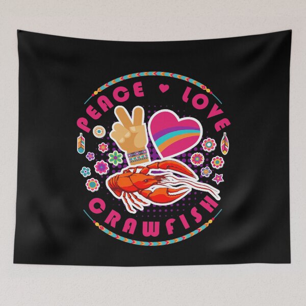 Item preview, Peace Love Crawfish Sea Creature Crab designed and sold by MooonTees.