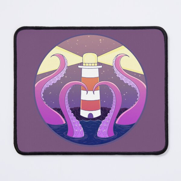 Item preview, The lighthouse and the kraken designed and sold by DoesArtAndStuff.