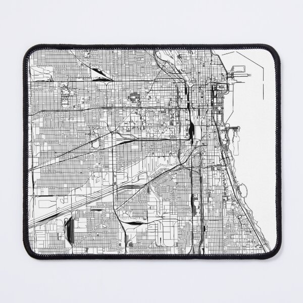 Item preview, Chicago White Map designed and sold by multiplicitymap.