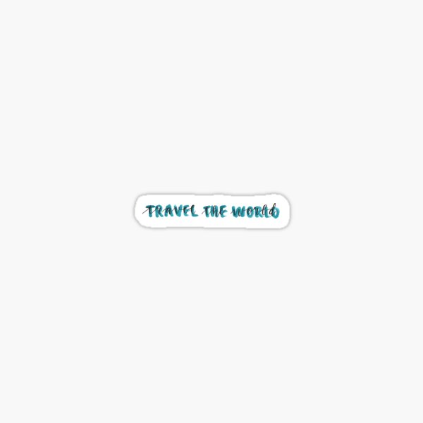 travel the world blue Sticker