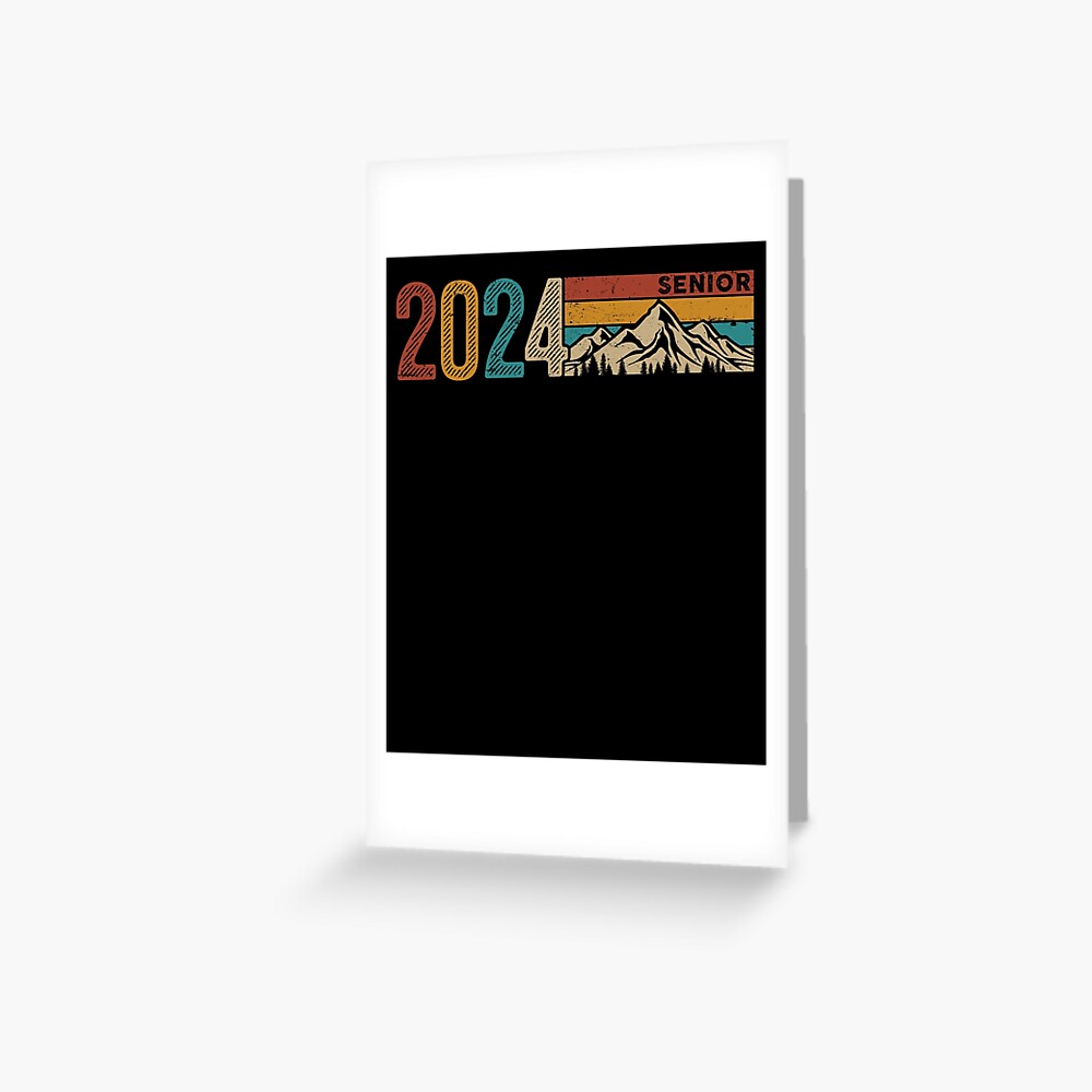 "Senior 2024 Class of 2024 Graduate 2024 Retro Vintage Oldschool" Greeting Card by jchuyhoang