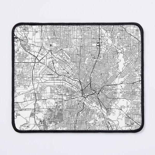Item preview, Dallas White Map designed and sold by multiplicitymap.