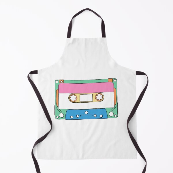 Item preview, Green Orange Pink Yellow and Blue Cassette Tape Retro Vintage Music 1980s 1990s designed and sold by marie-inks.