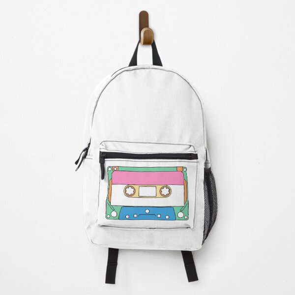 Item preview, Green Orange Pink Yellow and Blue Cassette Tape Retro Vintage Music 1980s 1990s designed and sold by marie-inks.