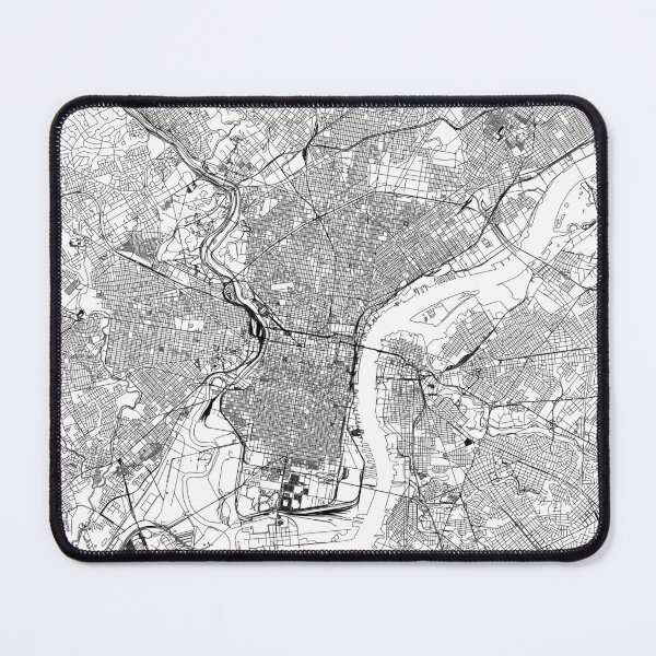 Item preview, Philadephia White Map designed and sold by multiplicitymap.