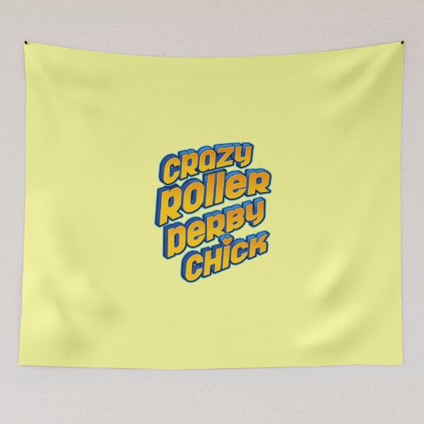 Item preview, Crazy roller derby chick (lady) designed and sold by jazzydevil.