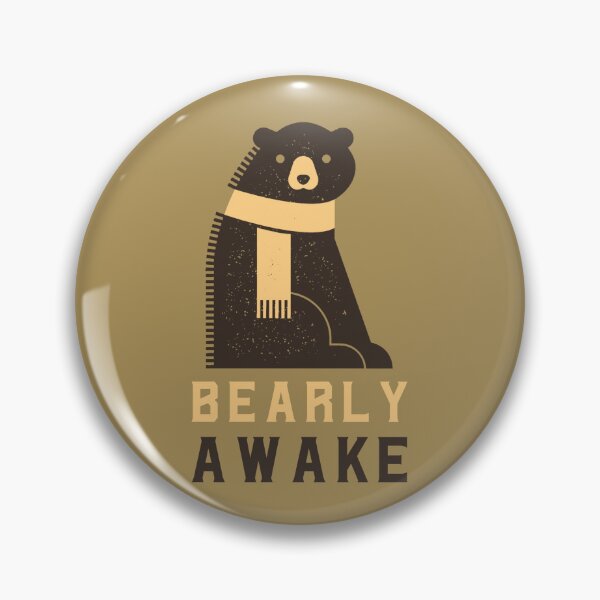 Item preview, Bearly Awake Sleepy Bear With Scarf - Funny Animal Puns designed and sold by NameZpod.