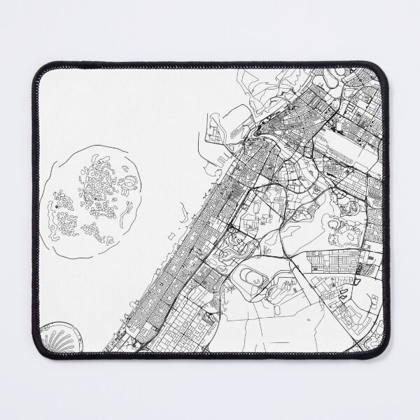 Item preview, Dubai White Map designed and sold by multiplicitymap.