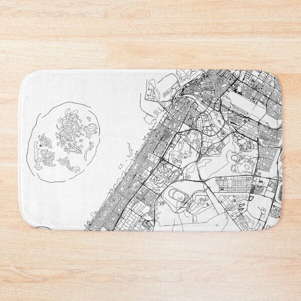 Item preview, Dubai White Map designed and sold by multiplicitymap.