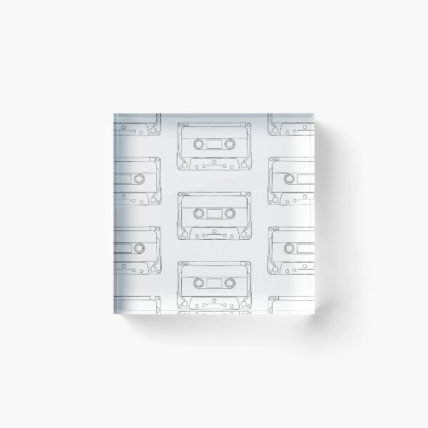 Item preview, Black and White Cassette Tape Retro Vintage Music 1980s 1990s designed and sold by marie-inks.
