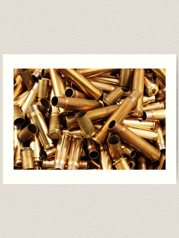 Empty, used, assorted, spent brass bullet casings Spiral Notebook for Sale  by tethysimaging