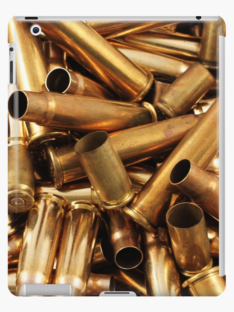 Empty, used, assorted, spent brass bullet casings | iPad Case & Skin