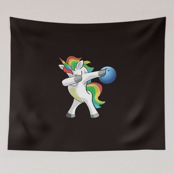 Item preview, unicorn bowling gift woman designed and sold by Scelai.