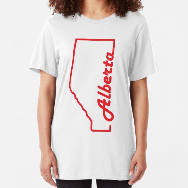 Alberta Province Map Design Slim Fit T-Shirt