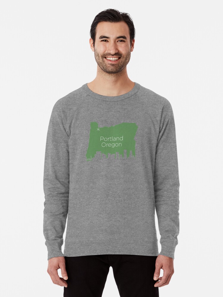 Portland Oregon Lightweight Sweatshirt By Ylatten Redbubble